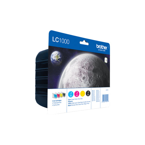 Brother LC1000VALBP ink cartridge 4 pc(s) Original Black, Cyan, Magenta, Yellow Brother LC1000VALBP ink cartridge 4 pc(s) Original Black, Cyan, Magenta, Yellow